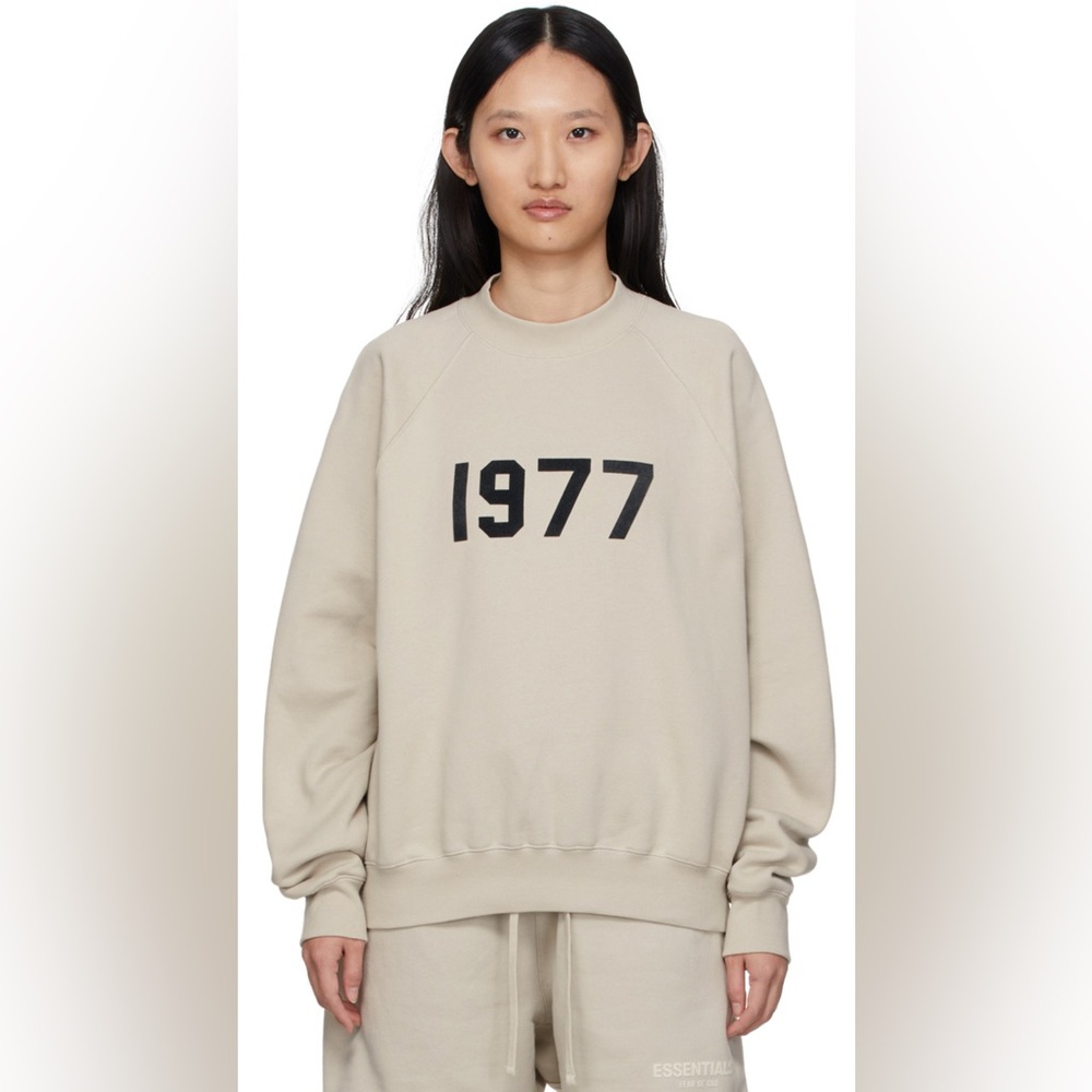 Fear of God Essentials Beige ‘1977’ Sweatshirt XXS